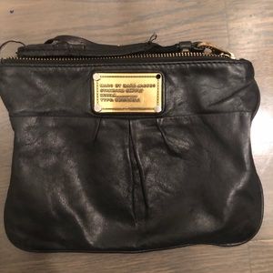 Marc by Marc Jacobs black leather wristlet